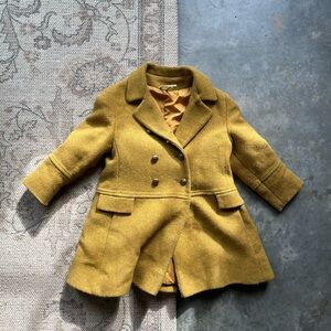 Toddler Mustard Wool Coat